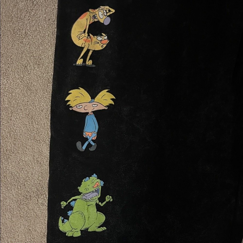 Nickelodeon 90s Cartoon Graphic Joggers Sweatpants Black Unisex 3X Big & Tall - Picture 5 of 12